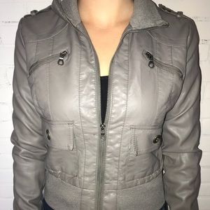 Wet Seal Faux Leather Jacket
